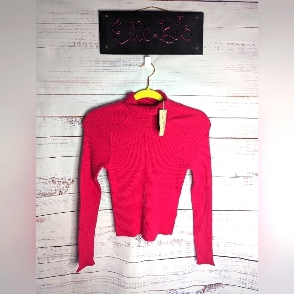 NWT Universal Thread Ribbed Pink Turtle Neck M